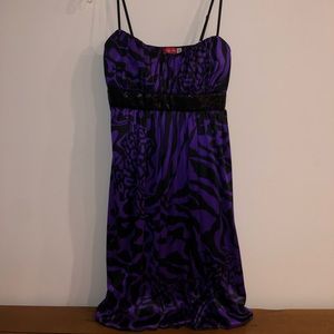 Purple Zebra Print Dress